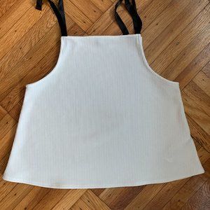 Zara Trafaluc Collection: Off-White Black Strappy Top